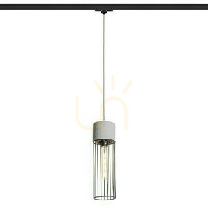 Závěsné svítidlo BURTON pro 3fázovou lištu E27 11W beton/černá 40 cm R13816 RENDL small 0