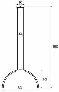 Přívěsek světla Max Light Trio Arc I P0519 černý LED 21W 80 cm small 1