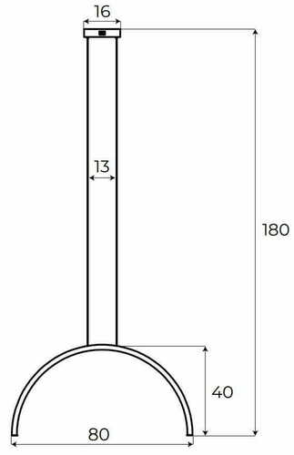 Kontrola Přívěsek světla Max Light Trio Arc P0520 černý chrom LED 80 cm