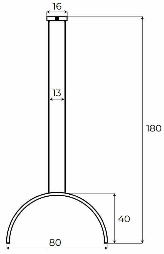 Pohled Přívěsek světla Max Light Trio Arc P0520 černý chrom LED 80 cm Přívěsek světla Max Light Trio Arc P0520 černý chrom LED 80 cm