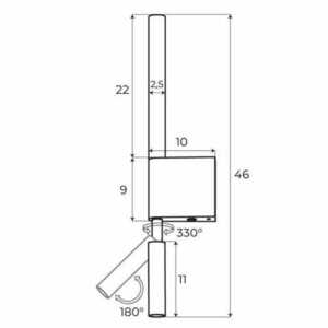 Nástěnné světlo Max Light Organic W0341 kartáčované zlato 47 cm LED 2W small 1