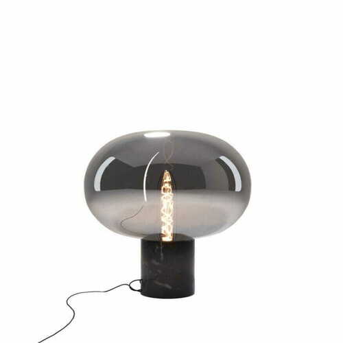 Kontrola Stolní lampa Max Light Moonstone T0057 kouřové sklo černý mramor 45 cm