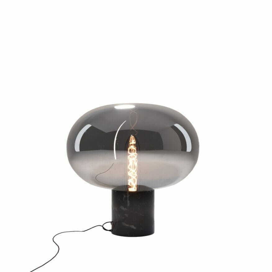 Kontrola Stolní lampa Max Light Moonstone T0057 kouřové sklo černý mramor 45 cm Stolní lampa Max Light Moonstone T0057 kouřové sklo černý mramor 45 cm