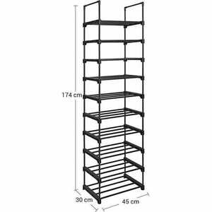 Kovový botník SONGMICS LSA25BK, 10 polic, černý small 2