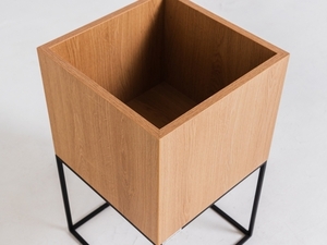 Květináč PALMUS METAL 80x35x35 - dub(3395), černý small 4