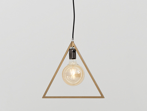 Závěsná lampa TRIAM - zlatá small 0