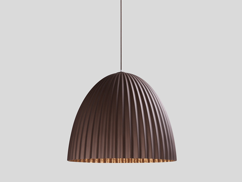 Kontrola Závěsné svítidlo PLISSART M plisované stínidlo 50 cm hnědé s měděným vnitřkem 1xE27 max 60W CUSTOMFORM