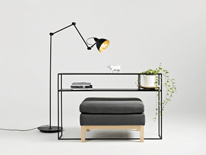 Stojací lampa COBEN FLOOR CustomForm černá, zlatý vnitřek stínidla 170 cm E27 small 2