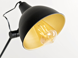 Stojací lampa COBEN FLOOR CustomForm černá, zlatý vnitřek stínidla 170 cm E27 small 4