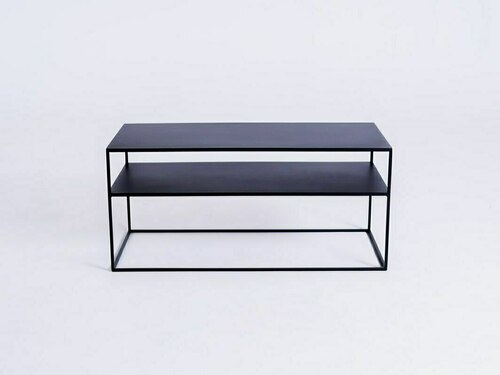 Kontrola TV stolek TENSIO 2 FLOOR METAL 100x45x45 cm ocel černá RAL 9005 CustomForm