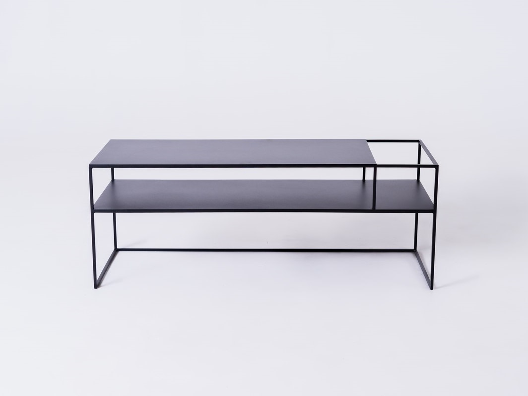 TV stolek CustomForm SENSO FLOWER METAL 120x45 P – černý RAL 9005