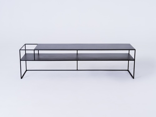 Kontrola RTV stůl SENSO FLOWER METAL 170x45 L - černý