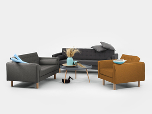 Dvoumístná pohovka CustomForm TOPIC WOOD ocelová ET91 s přírodním dřevem small 2