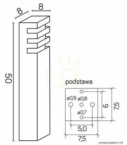 Venkovní stojací lampa SU-MA RADO 2 DG tmavě šedá 50 cm small 3