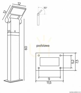 Venkovní sloupkové LED světlo SU-MA NEO 60 cm tmavě šedé 11702-600 DG small 5