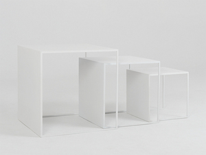 Sada 2 konferenčních stolků WALL TRIO METAL 35x45x55 - bílý small 0