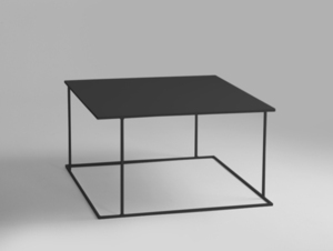 Konferenční stolek WALT METAL 80 - černý small 3