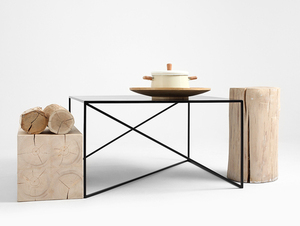 Konferenční stolek MEMO METAL 100x100 - černý 2 Konferenční stolek MEMO METAL 100x100 - černý small 2