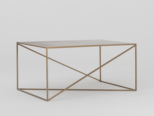 Kontrola Konferenční stolek MEMO METAL 100x60 - zlatý