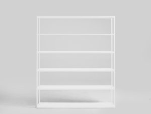 Knihovna HYLLER METAL 150x180 - bílá small 0