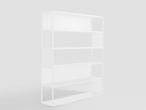 Knihovna HYLLER SIDE METAL 150x180 - bílá small 0