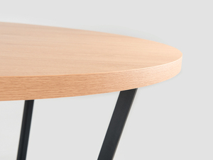 Jídelní stůl MAPLE BASIC 90 - dub, černý small 4