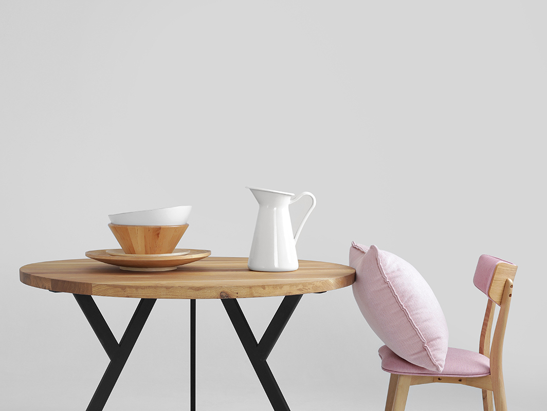 Pohled Kulatý jídelní stůl CustomForm ZX SOLID WOOD 120 cm, dřevo a černá Kulatý jídelní stůl CustomForm ZX SOLID WOOD 120 cm, dřevo a černá