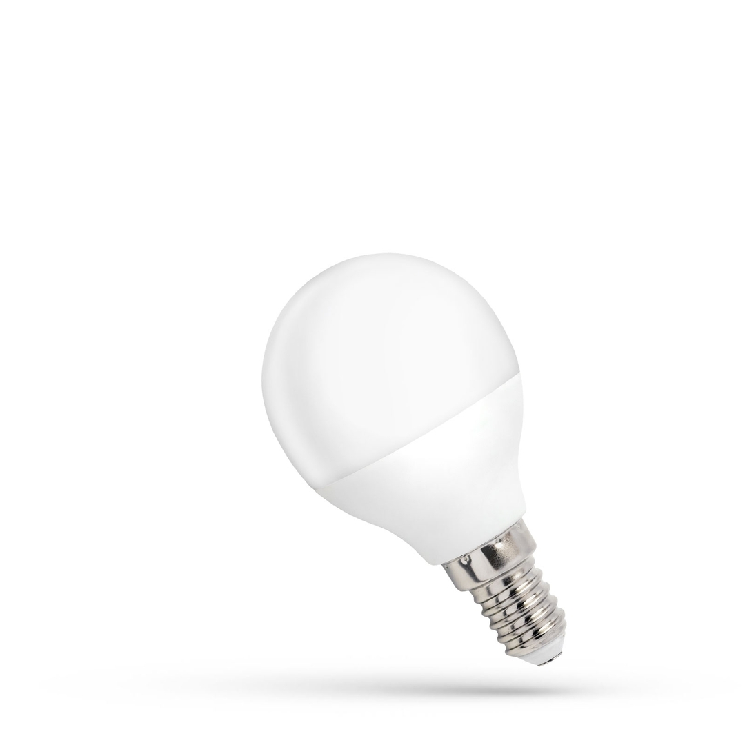 Kontrola Led koule E14 230 V 4 W Cw spektrum + Led koule E14 230 V 4 W Cw spektrum +
