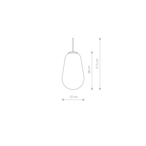 Stínidlo CAMELEON PEAR BLACK M 10330 Nowodvorski, čiré sklo, Ø 22 cm small 1
