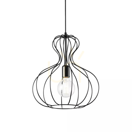 Kontrola Závěsné svítidlo Ideallux Ampolla SP1 Nero černé 35 cm 148502