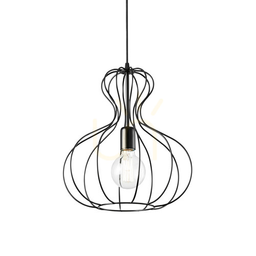 Kontrola Závěsné svítidlo Ideallux Ampolla SP1 Nero černé 35 cm 148502