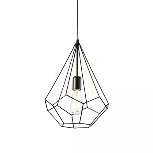 Kontrola Závěsné svítidlo Ideallux AMPOLLA SP1 NERO černé 30 cm 148175