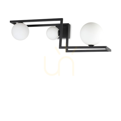 Kontrola Plafon Ideal Lux Angolo PL3 Nero černý 3xG9 284286