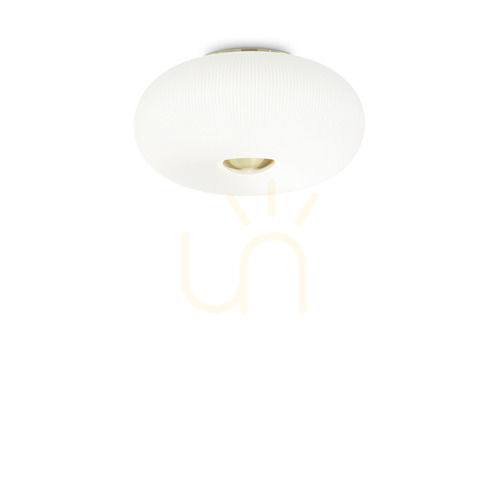 Kontrola Plafon Ideallux ARIZONA PL3 bílý skleněný 40 cm 214504