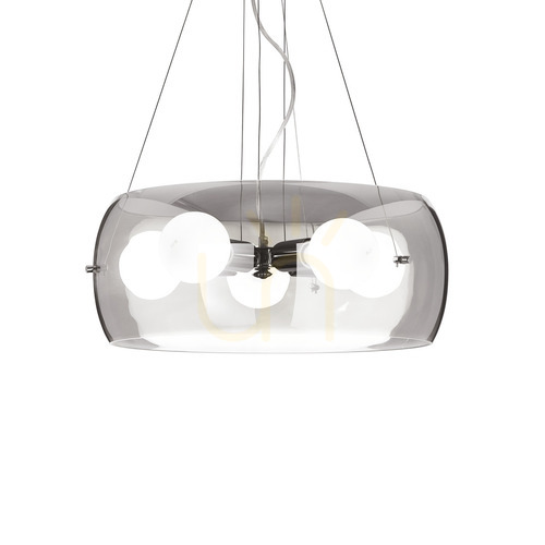 Kontrola Závěsné svítidlo Ideal Lux AUDI-10 SP5 FUME 5xE27 chrom kouřové sklo 103983
