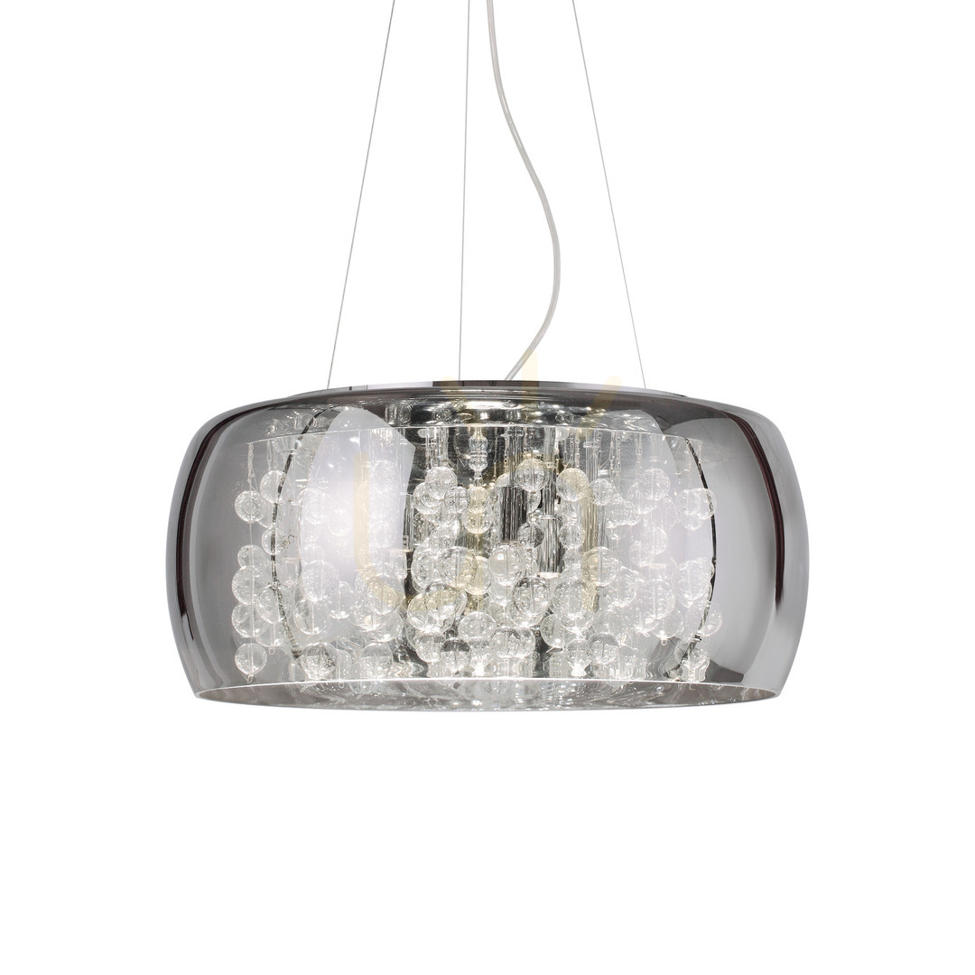 Kontrola Závěsné svítidlo Ideallux AUDI-80 SP8 Fumé 197654 chrom 50 cm Závěsné svítidlo Ideallux AUDI-80 SP8 Fumé 197654 chrom 50 cm