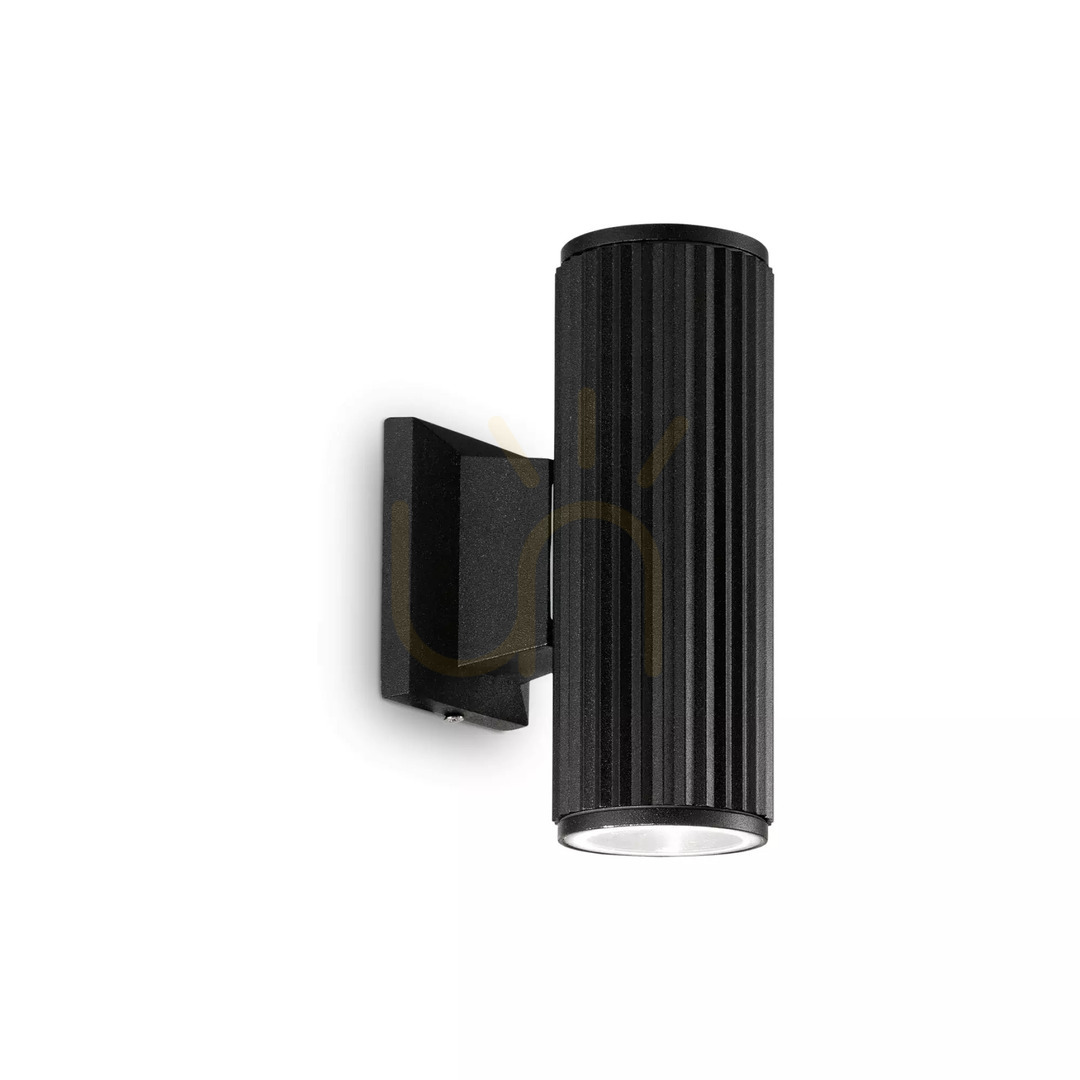 Pohled Venkovní nástěnné svítidlo Ideallux BASE AP2 NERO černé GU10 2x28W 129433 Venkovní nástěnné svítidlo Ideallux BASE AP2 NERO černé GU10 2x28W 129433
