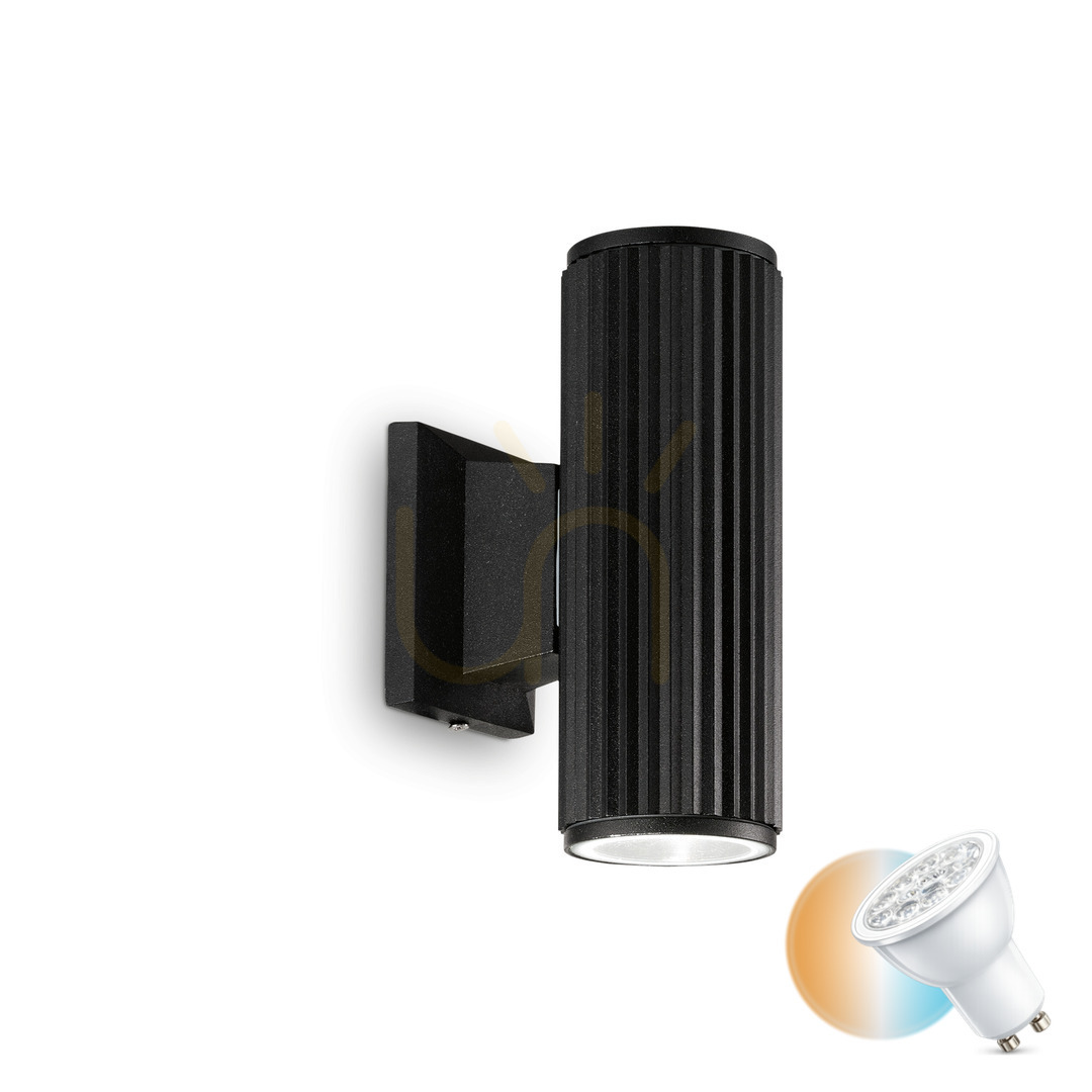 Kontrola Venkovní nástěnné svítidlo Ideallux BASE AP2 NERO černé GU10 2x28W 129433 Venkovní nástěnné svítidlo Ideallux BASE AP2 NERO černé GU10 2x28W 129433