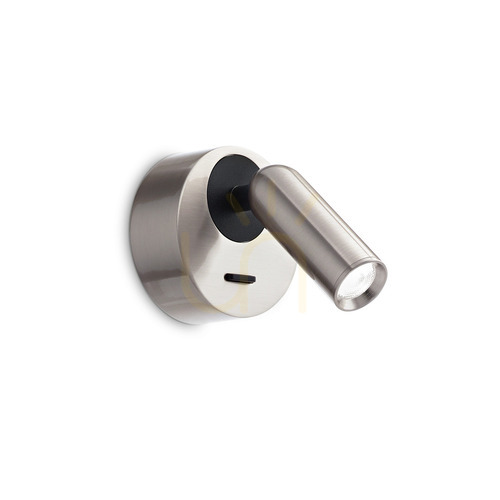 Kontrola Nástěnné světlo Ideal Lux BEAN AP ROUND NICKEL nikl LED 3W 260631