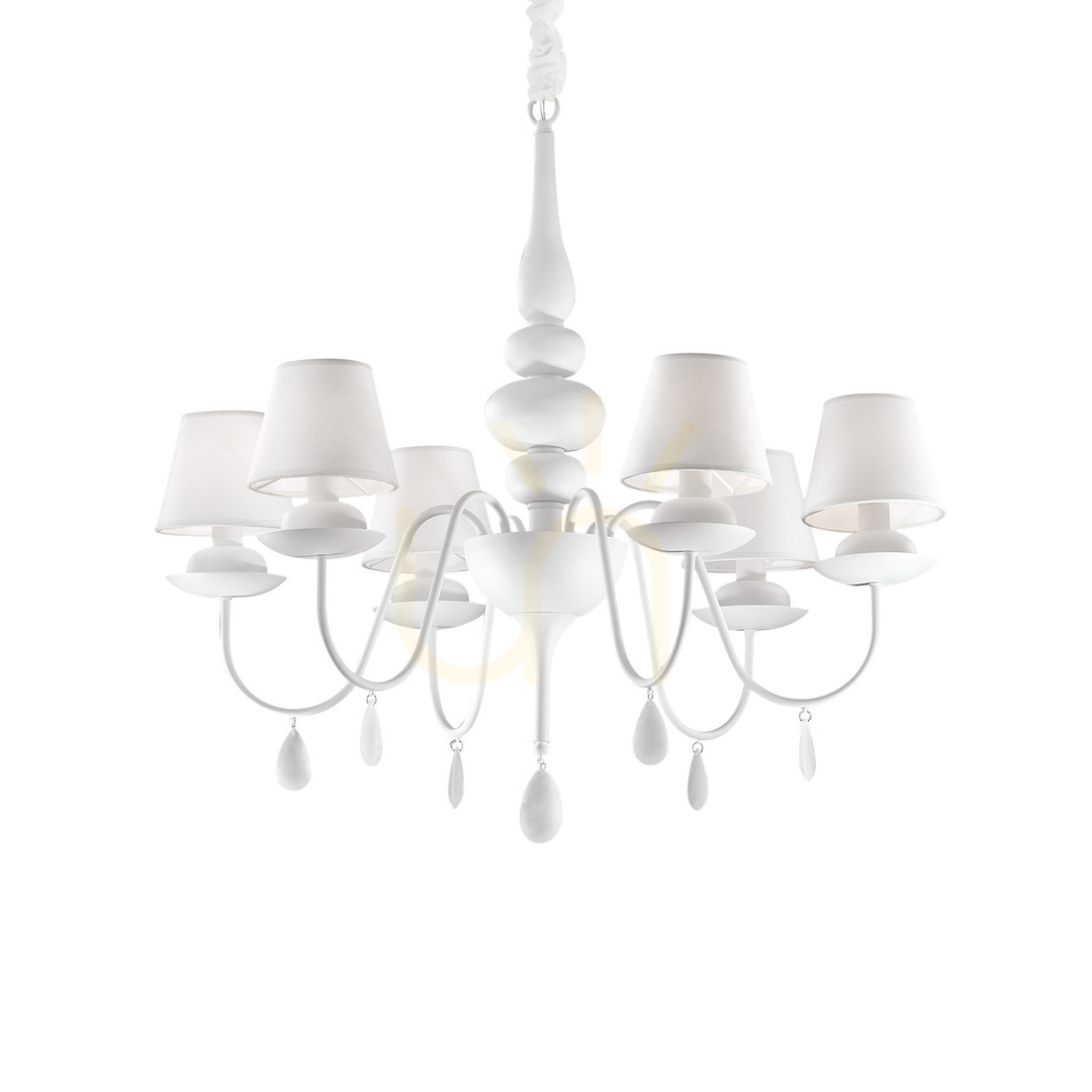 Kontrola Závěsné svítidlo Ideallux Blanche SP6 Bianco bílé 6xE14 035581 Závěsné svítidlo Ideallux Blanche SP6 Bianco bílé 6xE14 035581