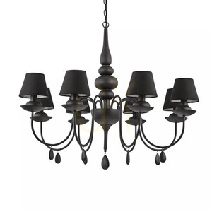 Závěsné svítidlo Ideallux Blanche SP8 Nero černé 8xE14 92 cm 111896 1 Závěsné svítidlo Ideallux Blanche SP8 Nero černé 8xE14 92 cm 111896 small 1