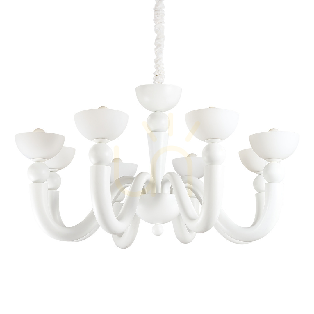 Kontrola Závěsné svítidlo Ideal Lux BON SP8 Bianco bílé 8xE14 094007 Závěsné svítidlo Ideal Lux BON SP8 Bianco bílé 8xE14 094007