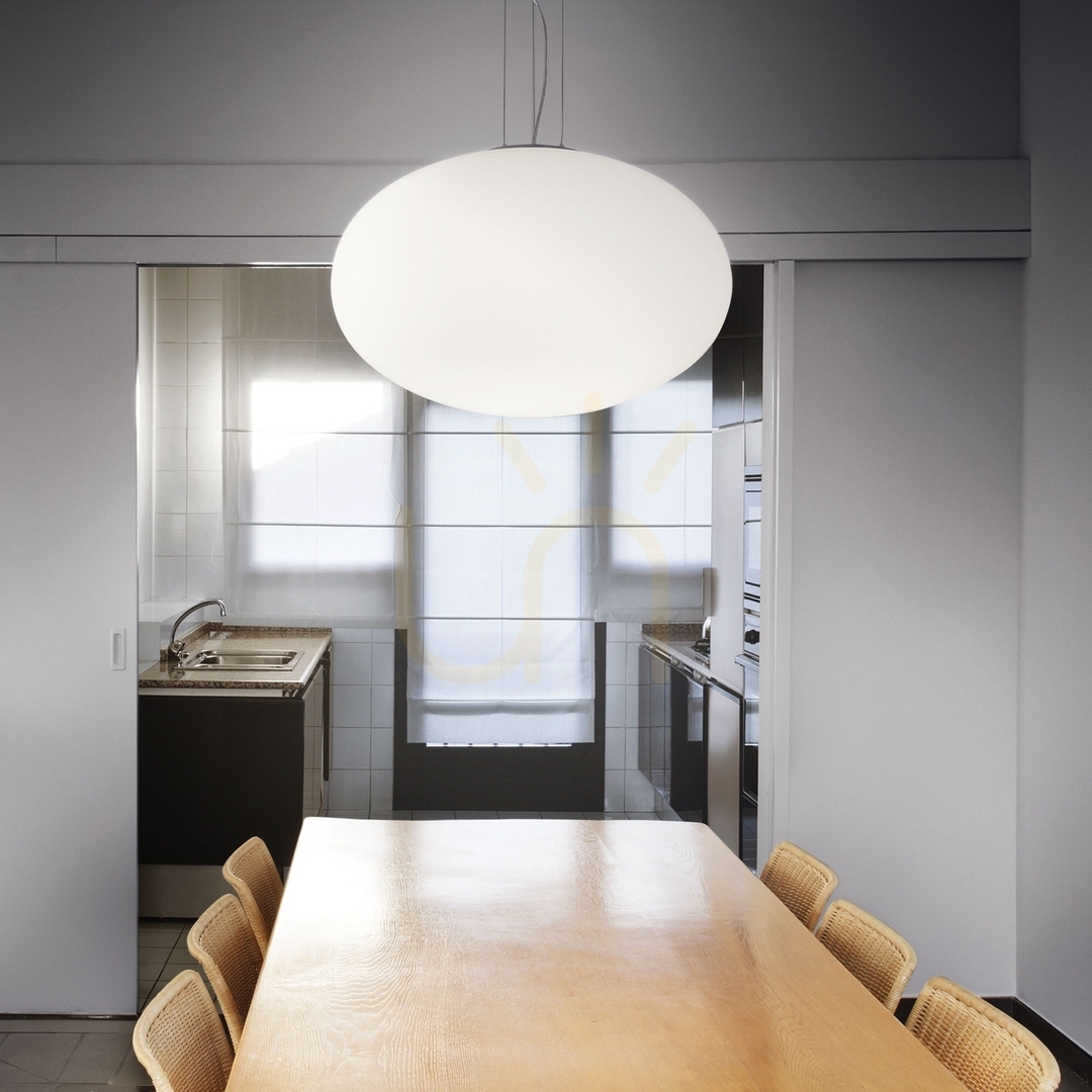 Pohled Závěsné svítidlo Ideallux CANDY SP1 D40 bílé sklo 086736 Závěsné svítidlo Ideallux CANDY SP1 D40 bílé sklo 086736
