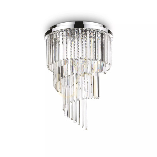Kontrola Plafon Ideallux Carlton PL12 Cromo chrom 12xE14 50 cm 168937