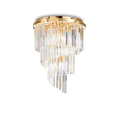 Kontrola Plafon Ideallux Carlton PL12 Oro zlatý křišťálový 12xE14 50 cm 213507
