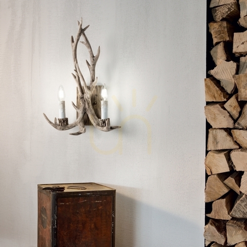 Kontrola Nástěnné svítidlo Ideallux CHALET AP2 béžové 2xE14 115511