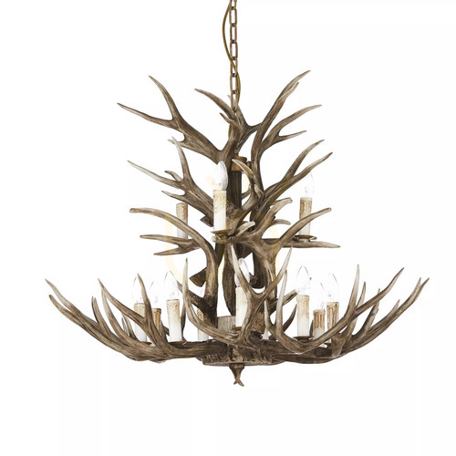 Kontrola Závěsné svítidlo Ideallux Chalet SP12 béžové 12xE14 průměr 100 cm 113975
