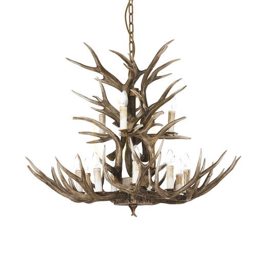 Kontrola Závěsné svítidlo Ideallux Chalet SP12 béžové 12xE14 průměr 100 cm 113975