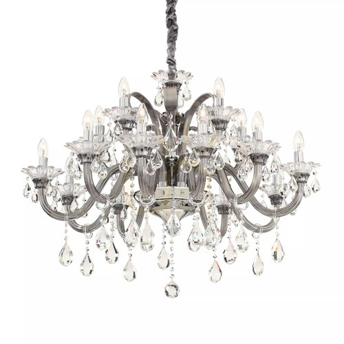 Kontrola Závěsný lustr Ideal Lux COLOSSAL SP15 GRIGIO 081526 šedý 95 cm