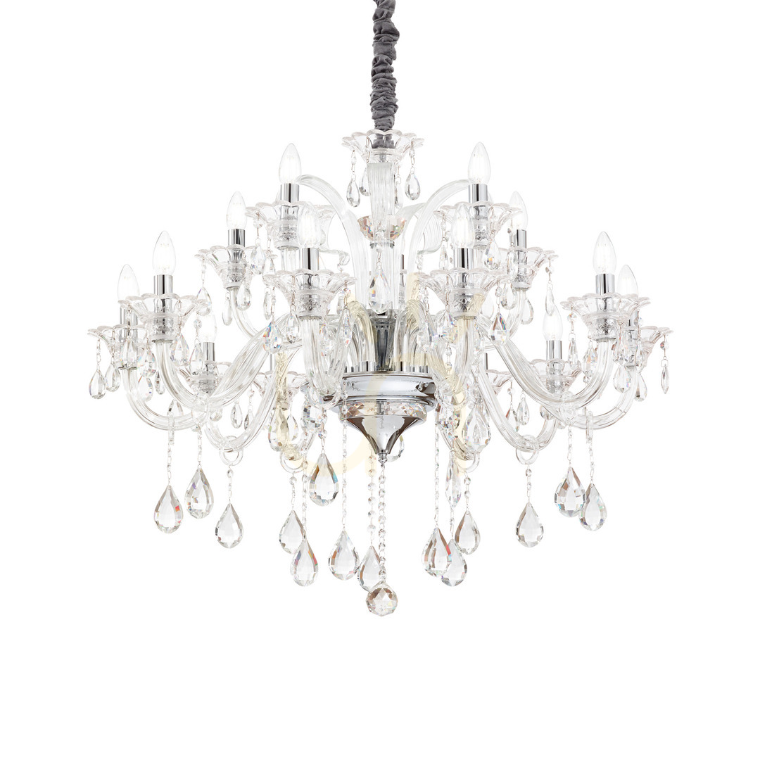 Kontrola Závěsný lustr Ideal Lux COLOSSAL 114170 15xE14 sklo křišťál chrom 95 cm Závěsný lustr Ideal Lux COLOSSAL 114170 15xE14 sklo křišťál chrom 95 cm